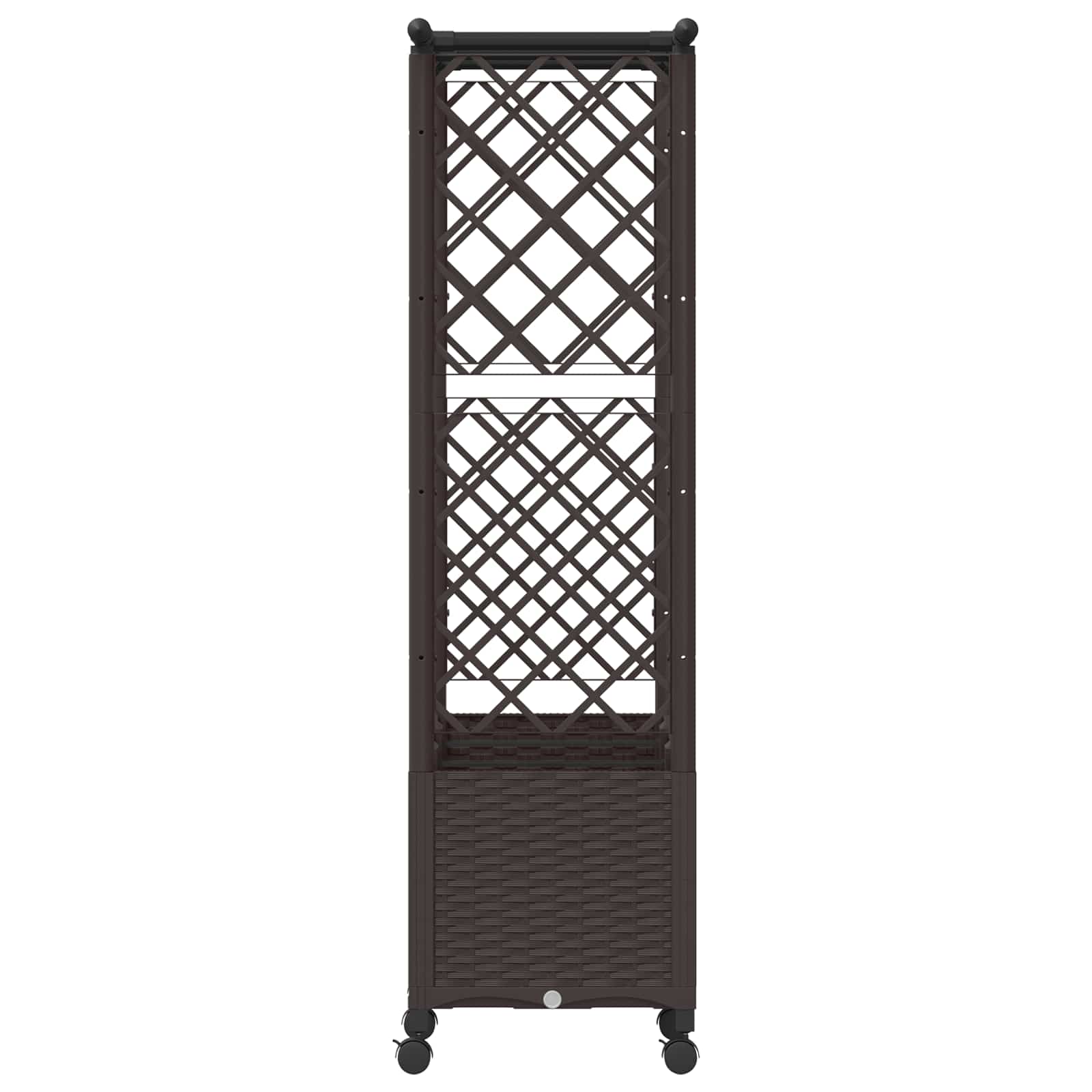 Letto Rialzato con Griglia e Tetto Marrone 162,5 x 40 x 142 cm | homemem39