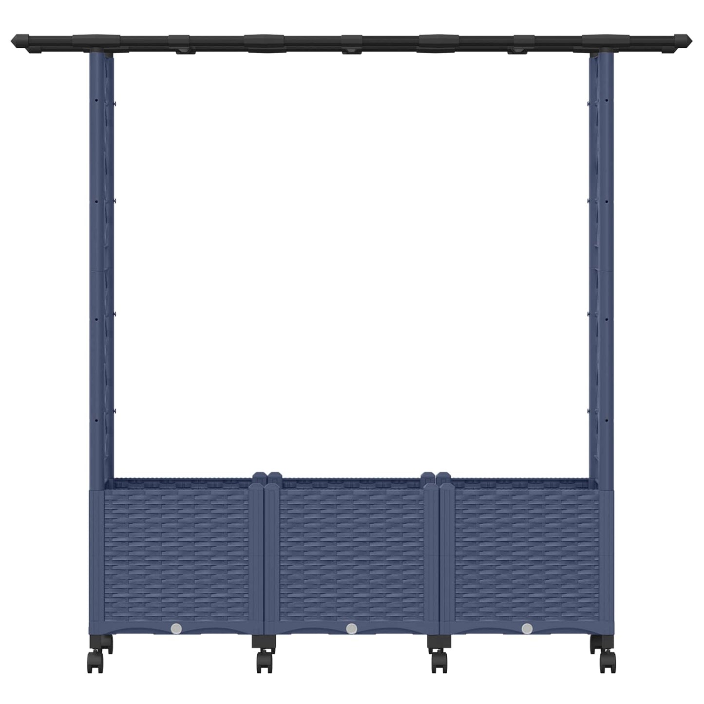 Letto Rialzato con Griglia e Tetto Grigio 162,5 x 40 x 142 cm | homemem39
