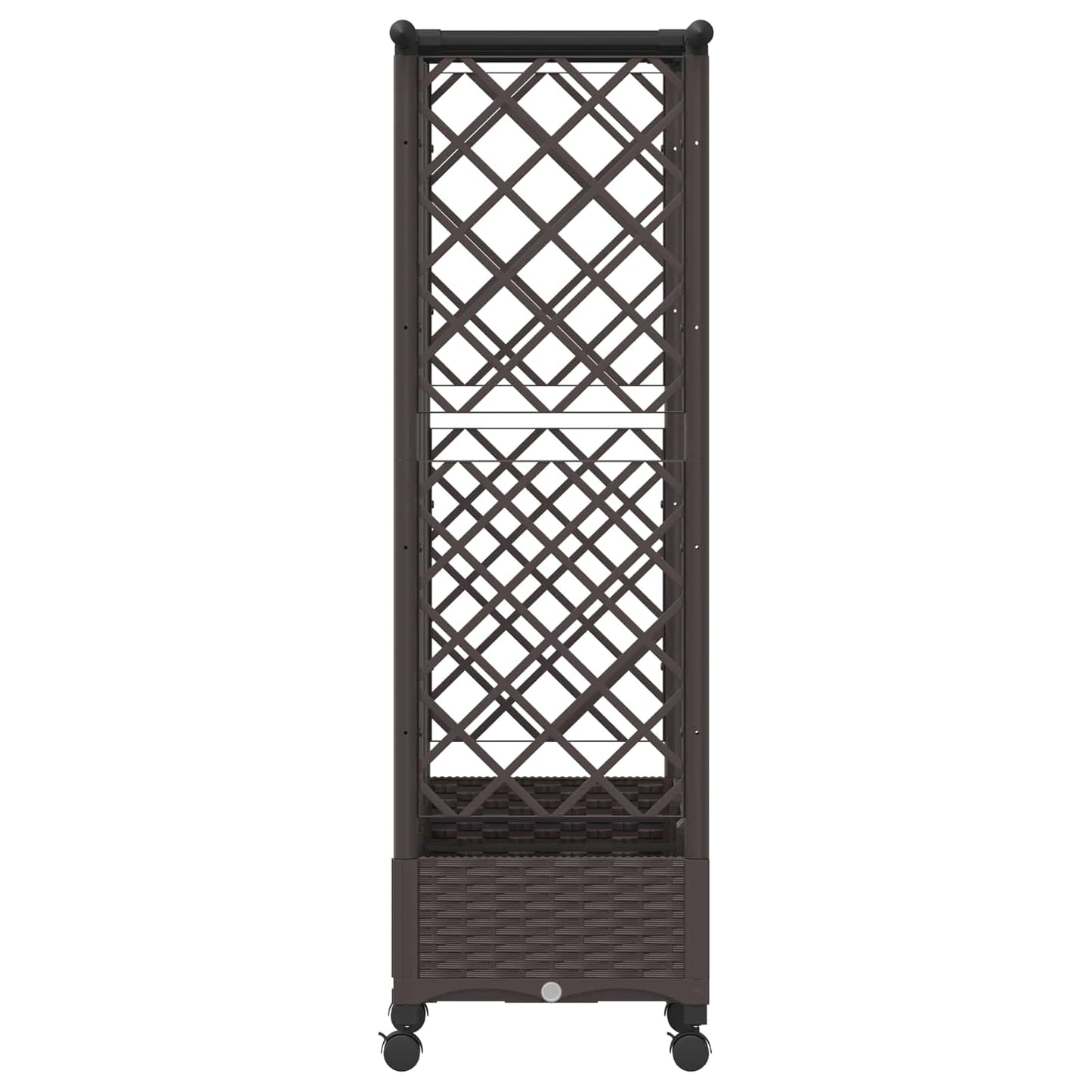 Letto Rialzato con Griglia e Tetto Marrone 164 x 40 x 127 cm PP | homemem39