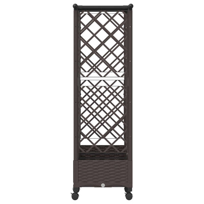 Letto Rialzato con Griglia e Tetto Marrone 164 x 40 x 127 cm PP | homemem39