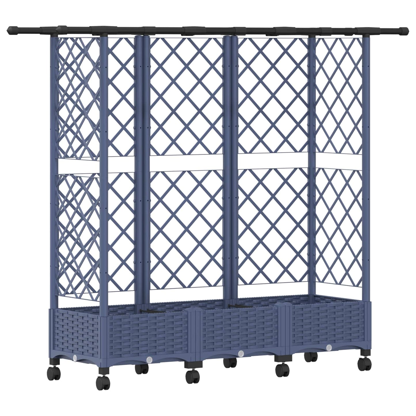 Letto Rialzato con Griglia e Tetto Grigio 164 x 40 x 127 cm PP | homemem39