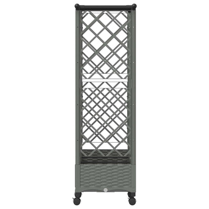 Letto Rialzato con Griglia e Tetto Grigio Chiaro PP | homemem39