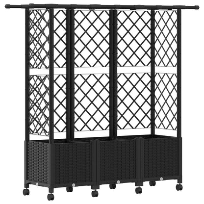 Letto Rialzato con Griglia e Tetto Nero 163,5 x 40 x 142 cm PP | homemem39