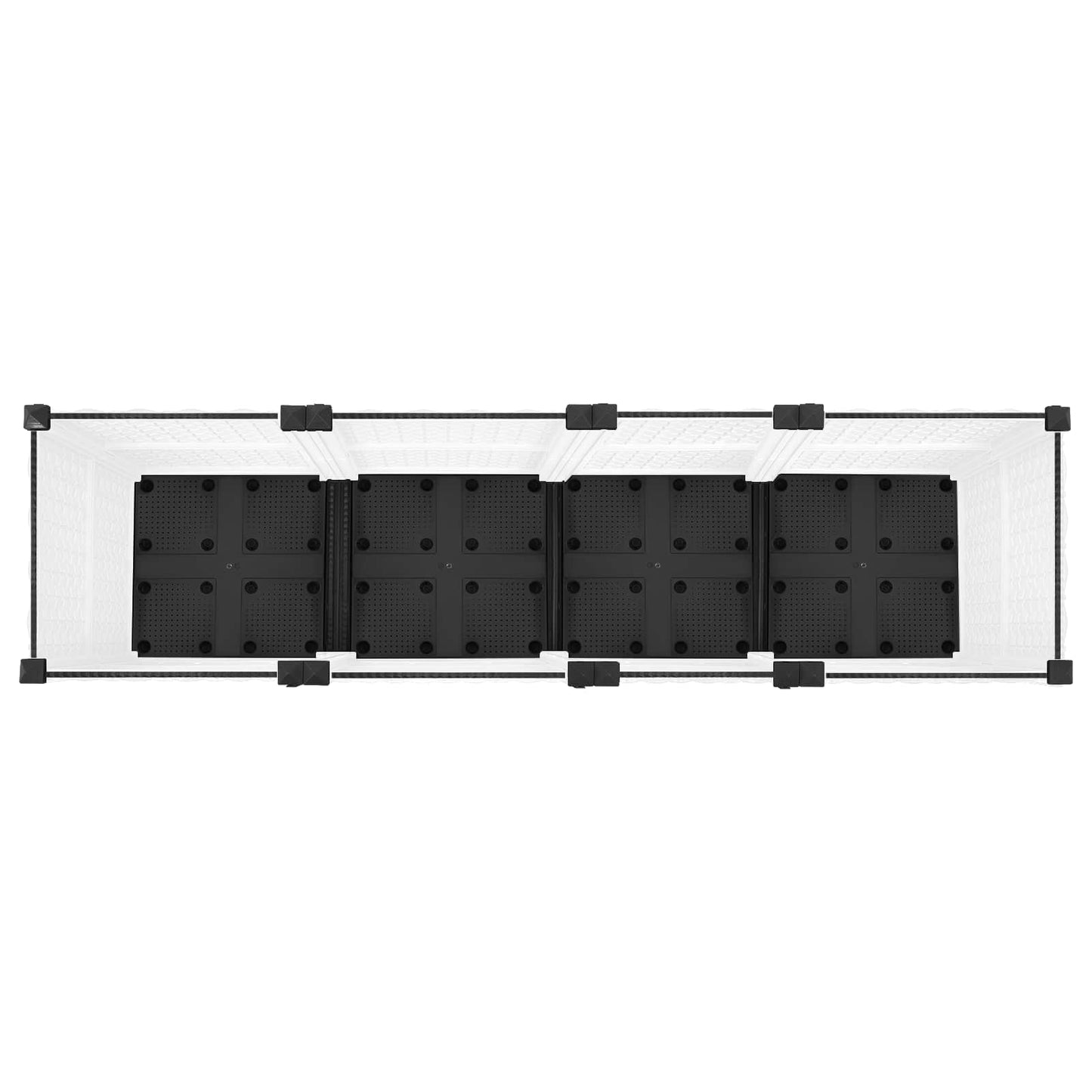 Vaso da Giardino con Ruote Bianco 160 x 40 x 48 cm PP | homemem39