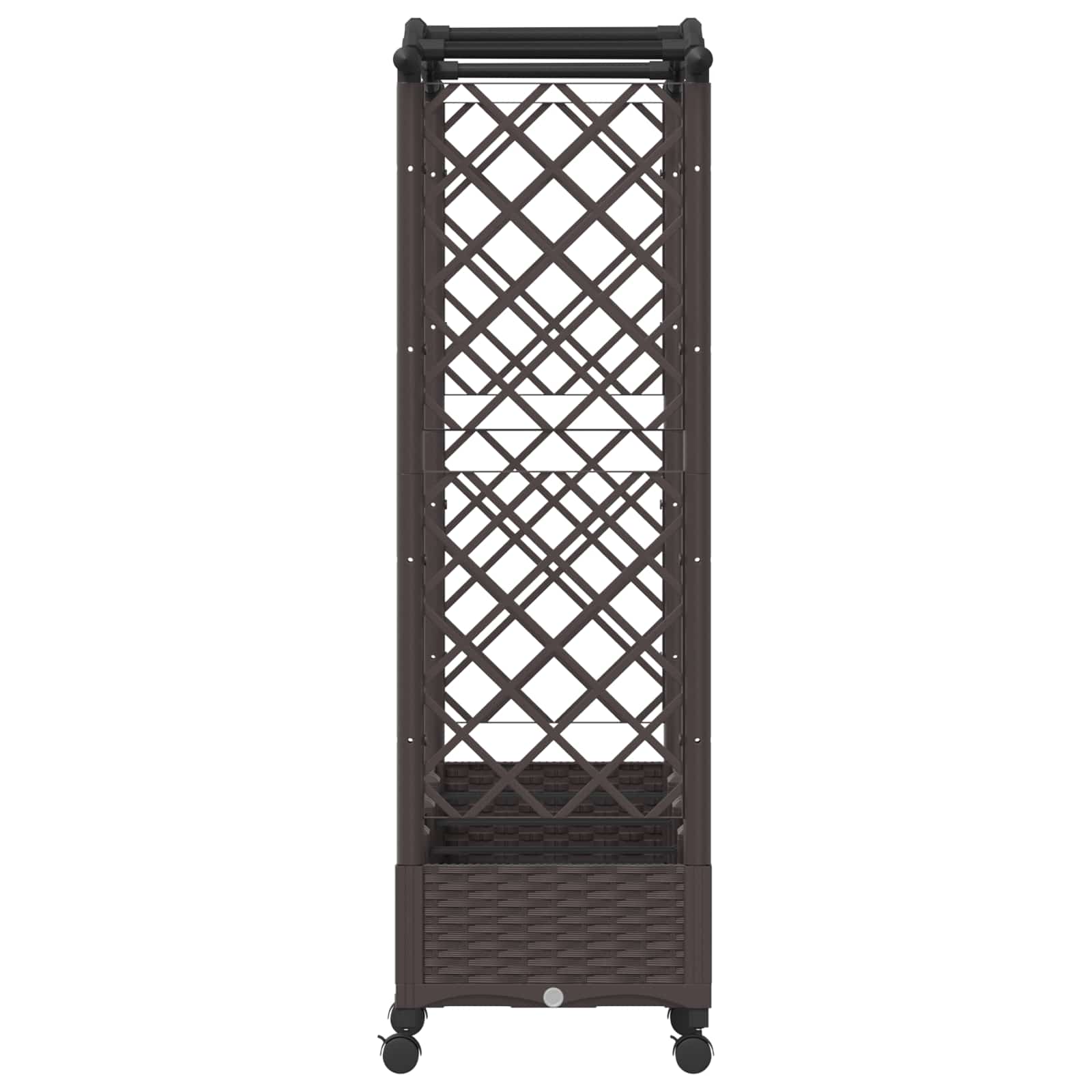 Letto Rialzato con Griglia e Tetto Marrone 207 x 40 x 129 cm PP | homemem39