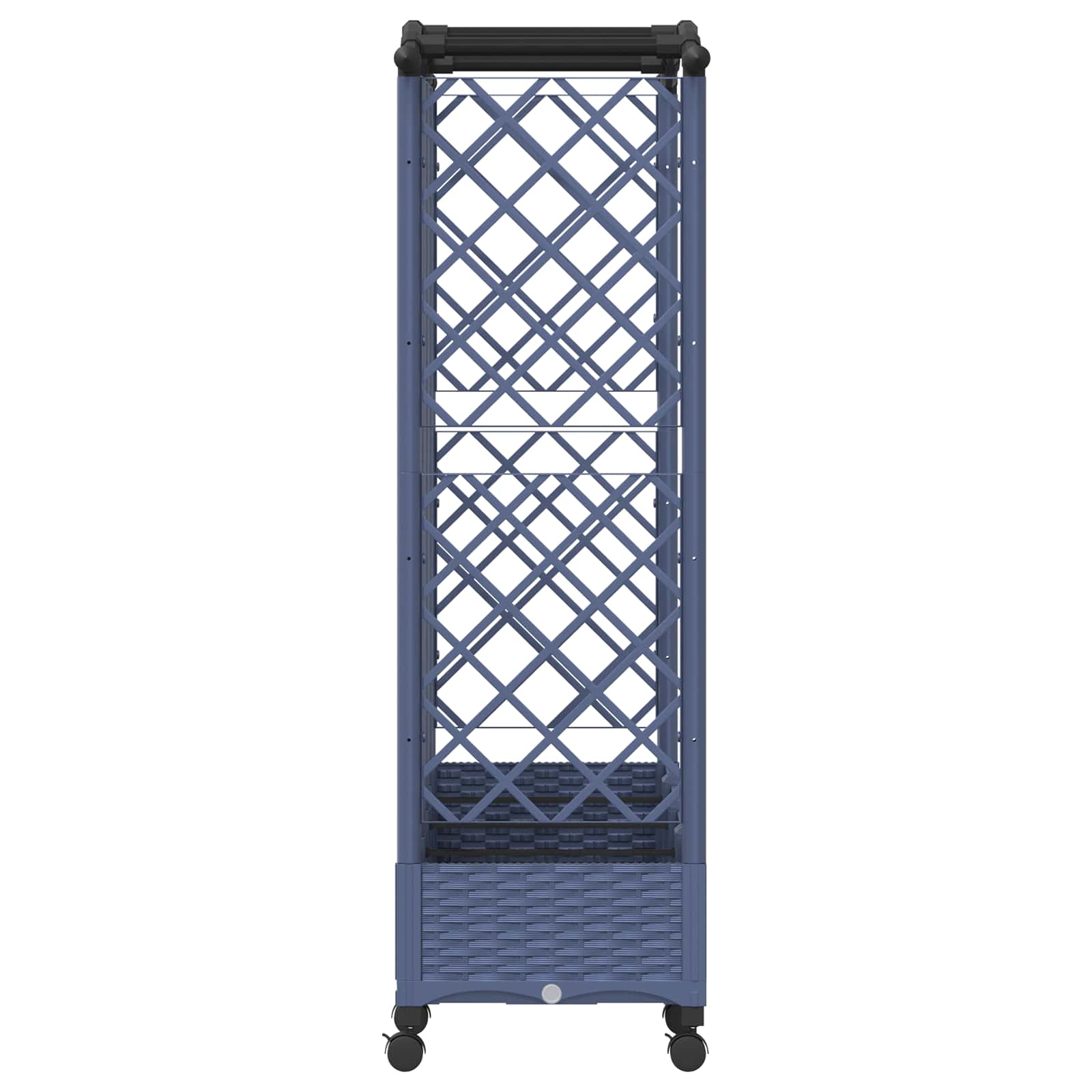 Letto Rialzato con Griglia e Tetto Grigio 203,5 x 40 x 129 cm | homemem39