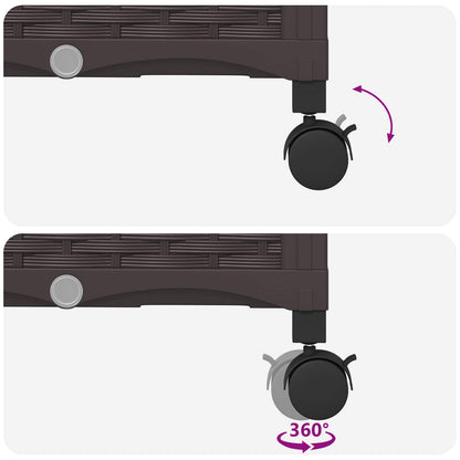 Letto Rialzato con Griglia e Tetto Marrone 202,5 x 40 x 127 cm | homemem39