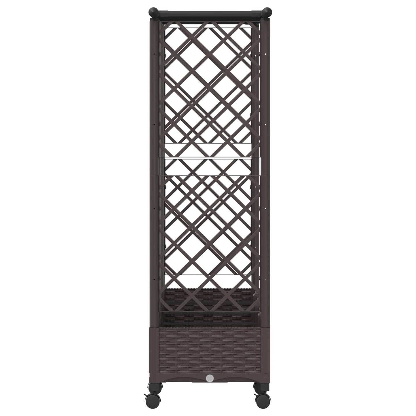 Letto Rialzato con Griglia e Tetto Marrone 202,5 x 40 x 127 cm | homemem39