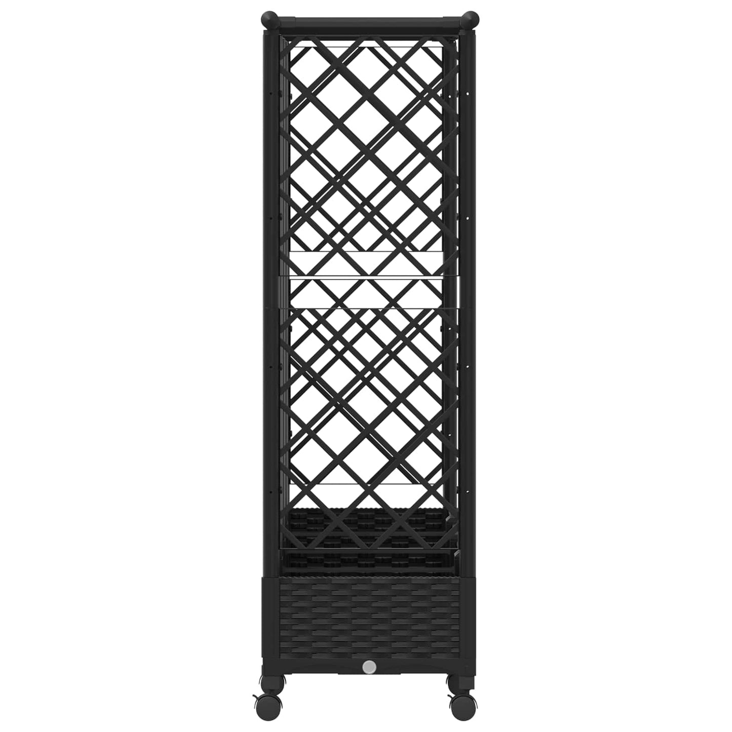 Letto Rialzato con Griglia e Tetto Nero 202,5 x 40 x 127 cm PP | homemem39
