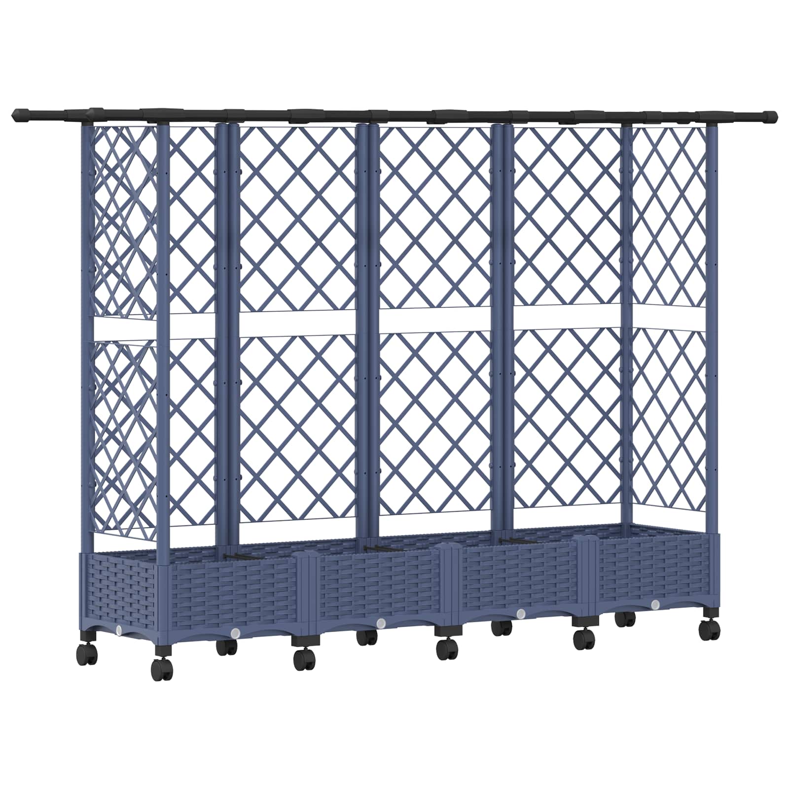 Letto Rialzato con Griglia e Tetto Grigio 202,5 x 40 x 127 cm | homemem39