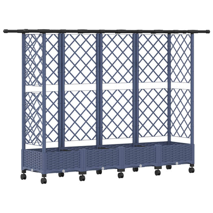 Letto Rialzato con Griglia e Tetto Grigio 202,5 x 40 x 127 cm | homemem39