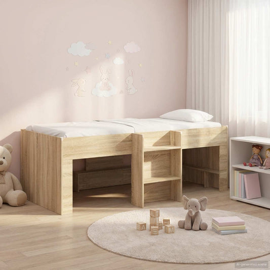 Letto Alto per Bambini Rovere Sonoma 90 x 200 cm | homemem39