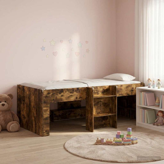 Letto Alto per Bambini Rovere Fumo 90 x 200 cm | homemem39