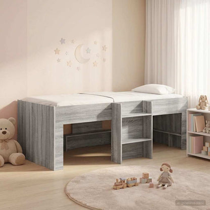 Letto Alto per Bambini Sonoma grigio 90 x 200 cm | homemem39