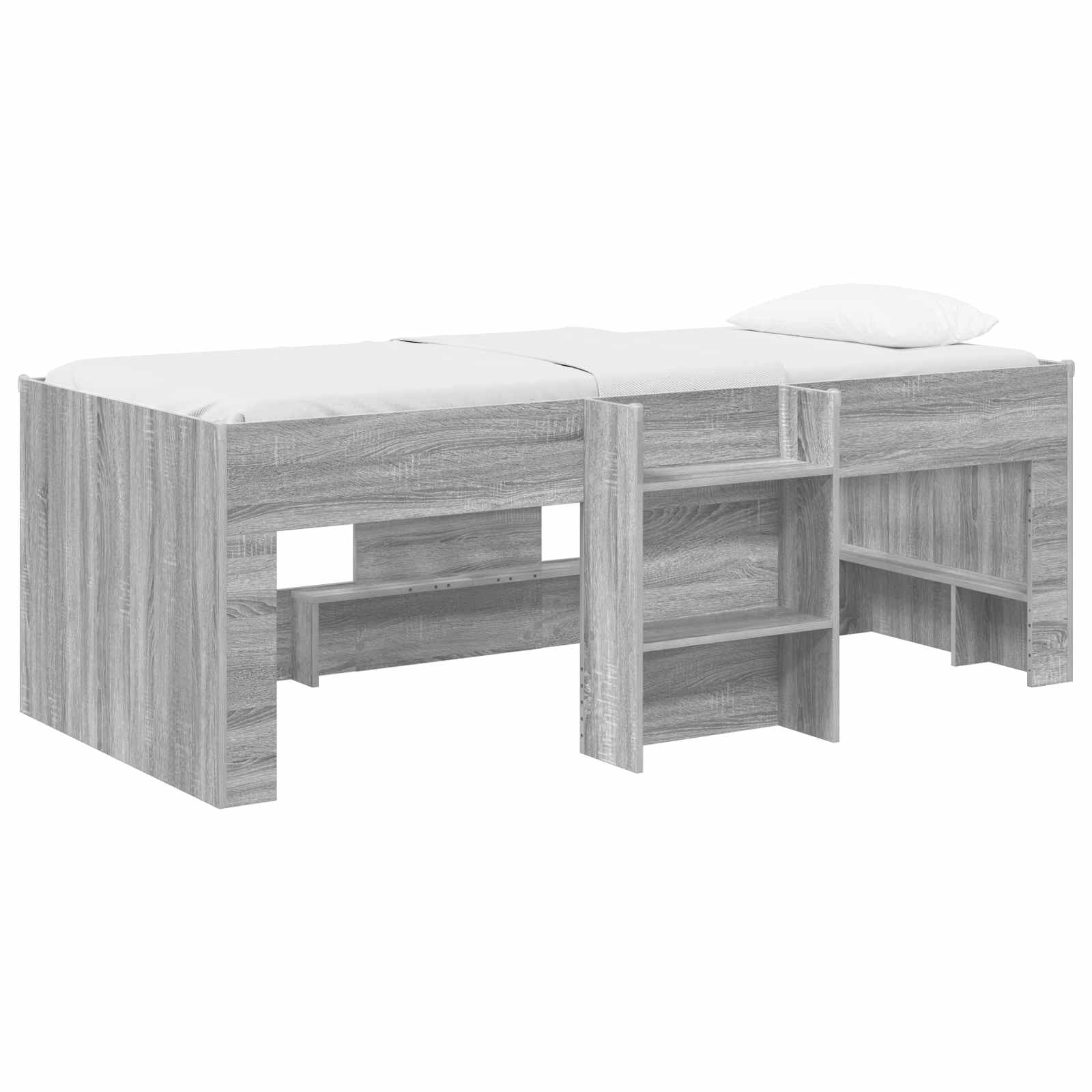 Letto Alto per Bambini Sonoma grigio 90 x 200 cm | homemem39