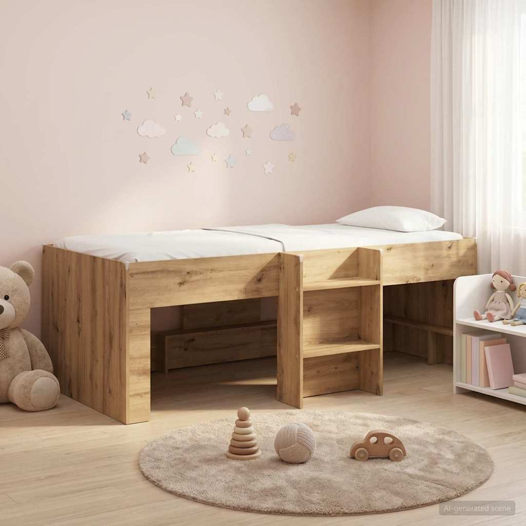 Letto Alto per Bambini Rovere Artigianale 90 x 200 cm | homemem39