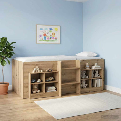 Letto Alto per Bambini Rovere Artigianale 90 x 200 cm | homemem39