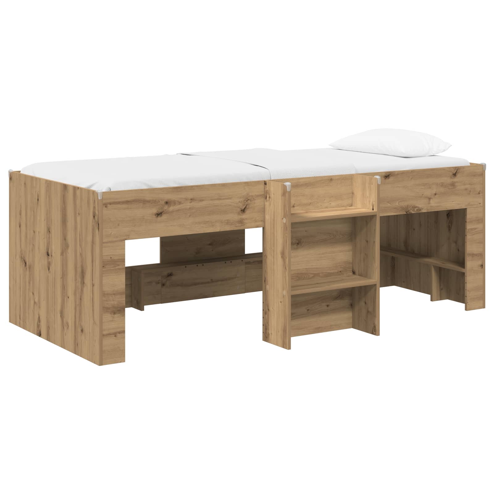 Letto Alto per Bambini Rovere Artigianale 90 x 200 cm | homemem39
