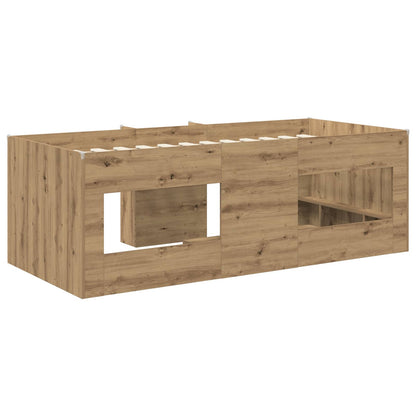 Letto Alto per Bambini Rovere Artigianale 90 x 200 cm | homemem39
