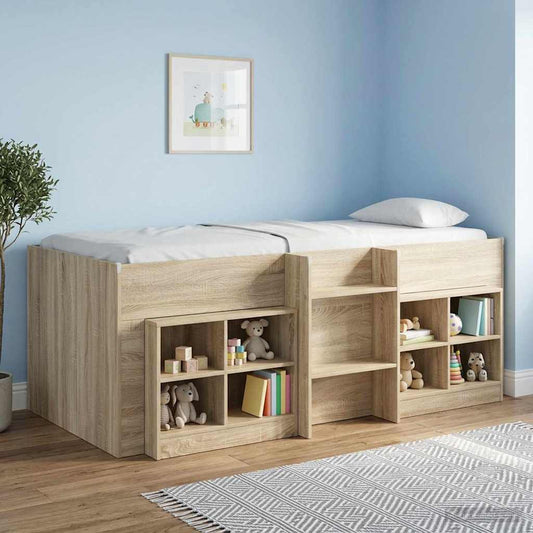 Letto Alto per Bambini Rovere Sonoma 98.5 x 200 cm | homemem39