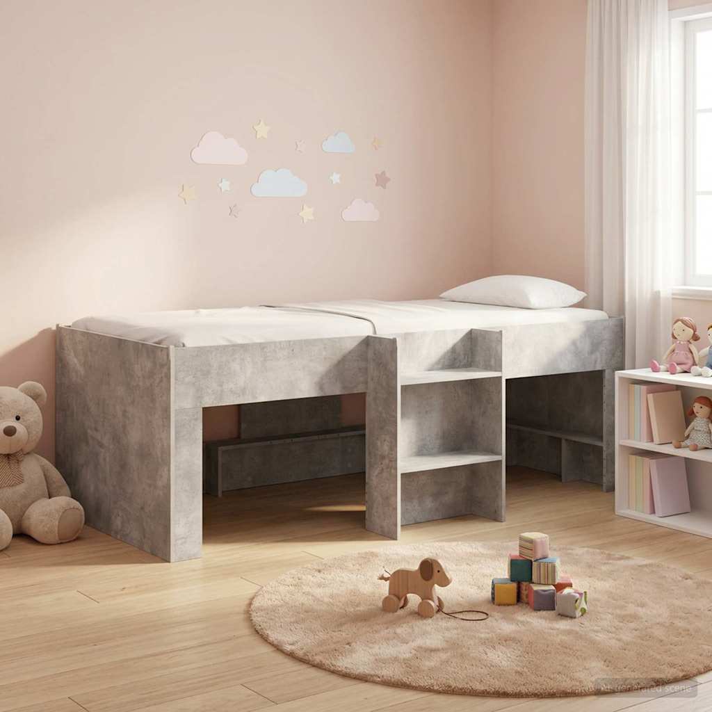 Letto Alto per Bambini Grigio Cemento 98.5 x 200 cm | homemem39