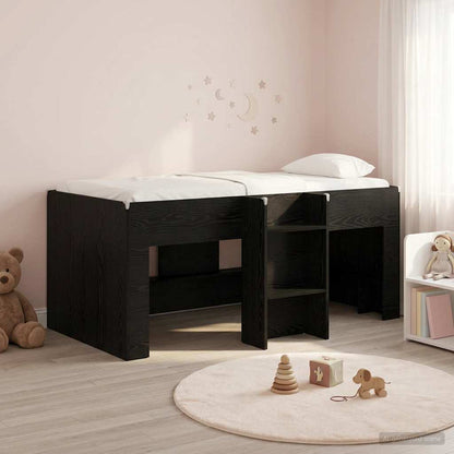 Letto Alto per Bambini Rovere Nero 163 x 101,1 x 68,5 cm