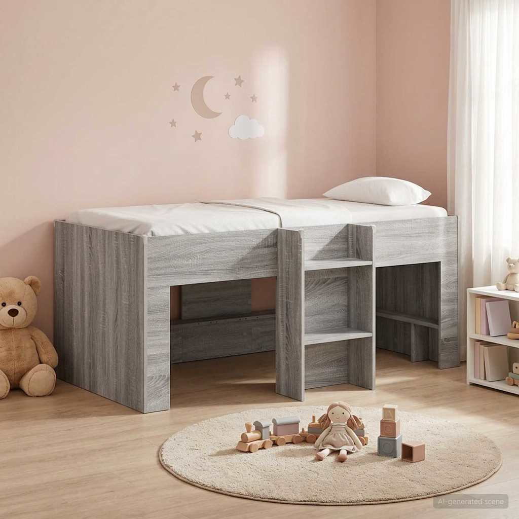 Letto Alto per Bambini Sonoma grigio 163 x 101,1 x 68,5 cm | homemem39