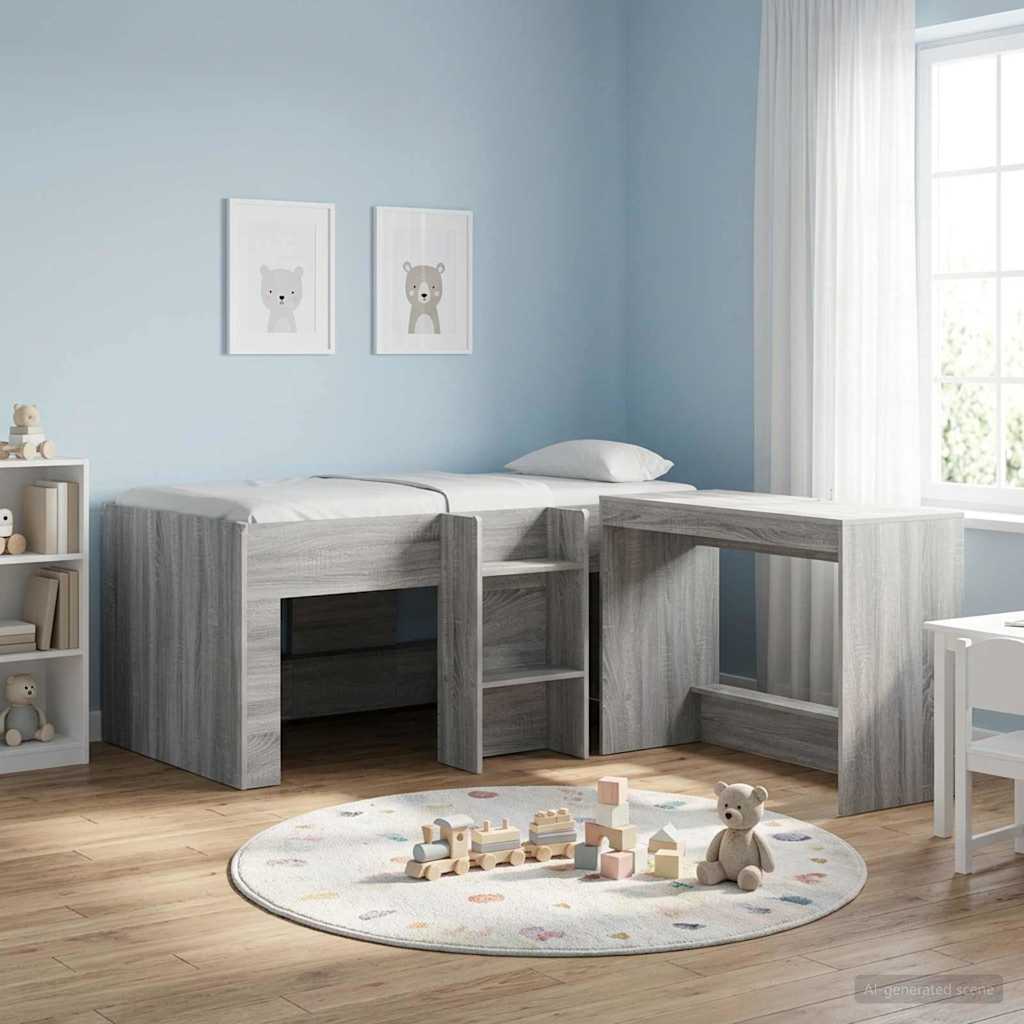 Letto Alto per Bambini Sonoma grigio 163 x 101,1 x 68,5 cm | homemem39