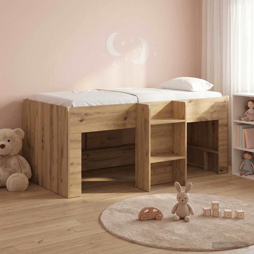 Letto Alto per Bambini Rovere Artigianale 163 x 101,1 x 68,5 cm | homemem39