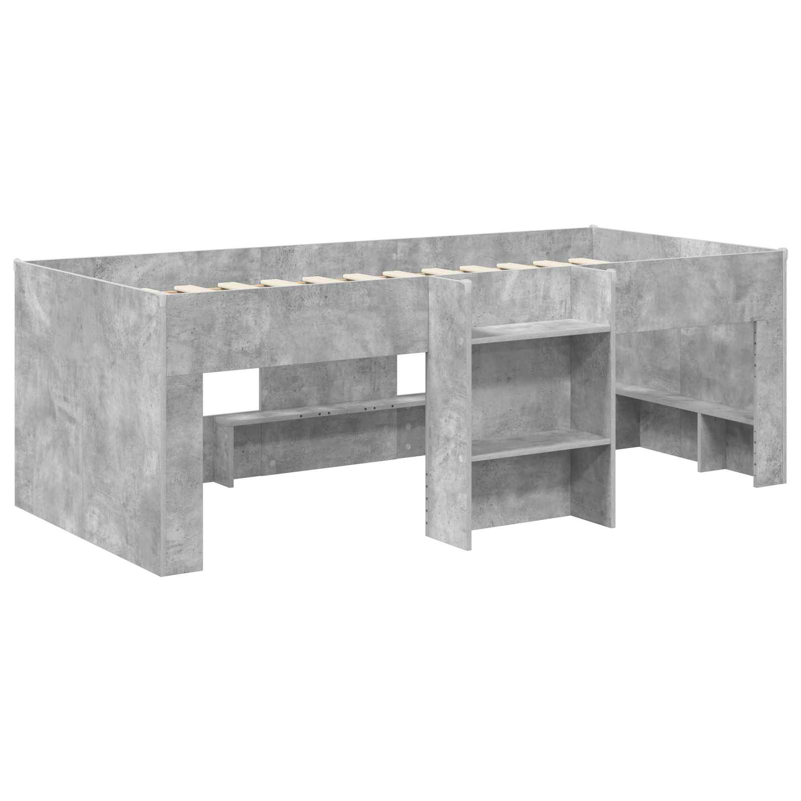 Letto Alto per Bambini Grigio Cemento 90 x 190 cm | homemem39