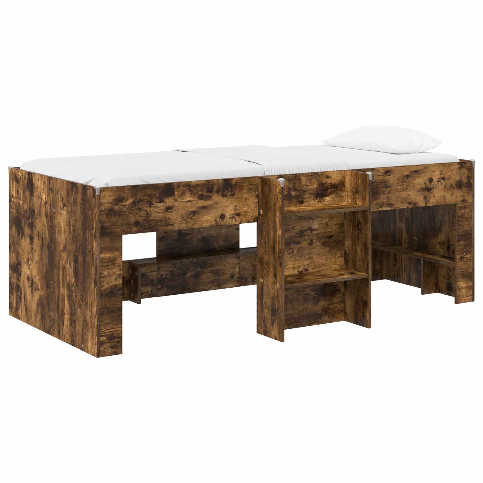 Letto Alto per Bambini Rovere Fumo 90 x 190 cm | homemem39