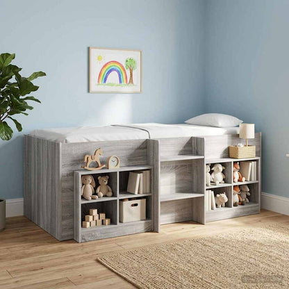 Letto Alto per Bambini Sonoma grigio 90 x 190 cm | homemem39