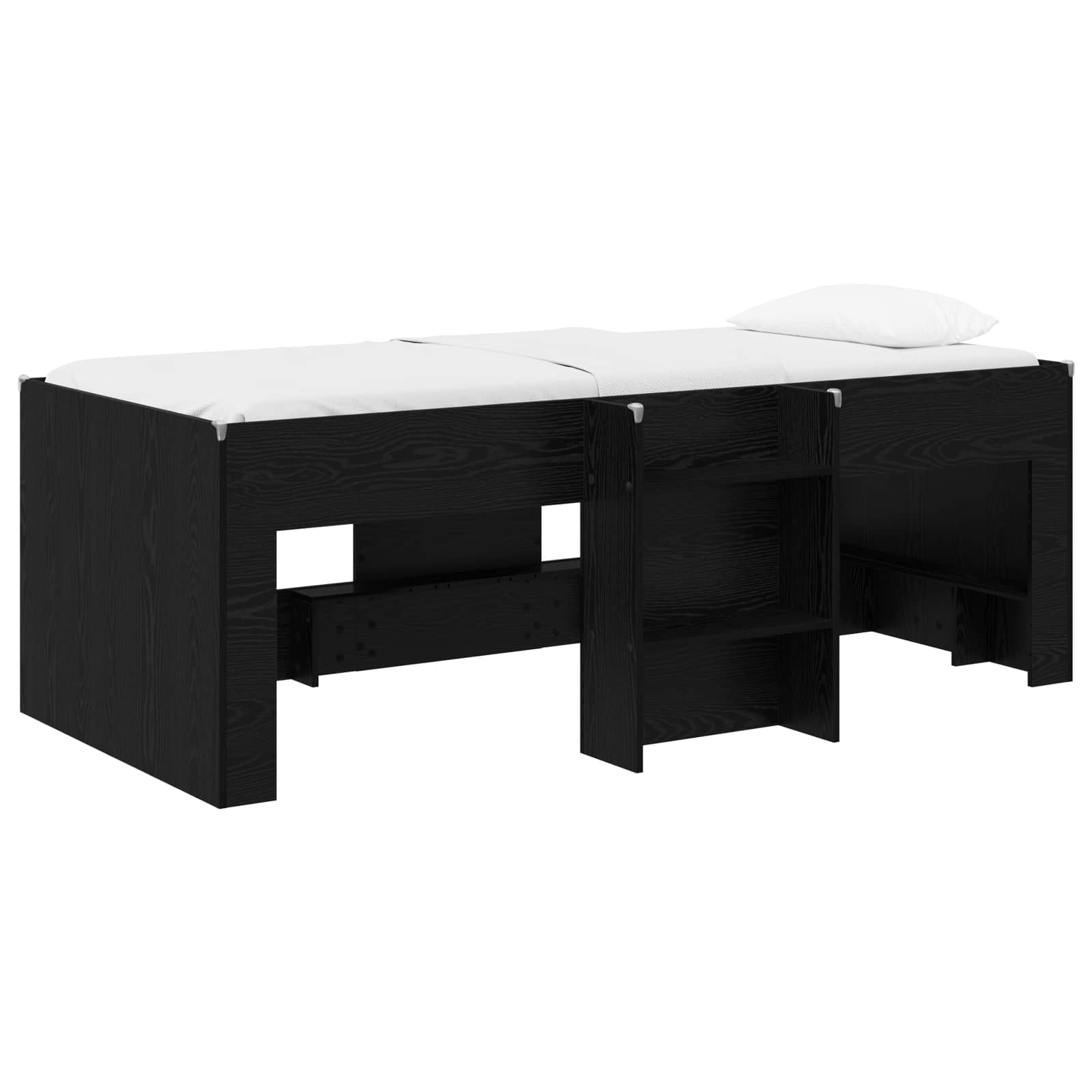 Letto Alto per Bambini Rovere Nero 193 x 96,1 x 68,5 cm | homemem39