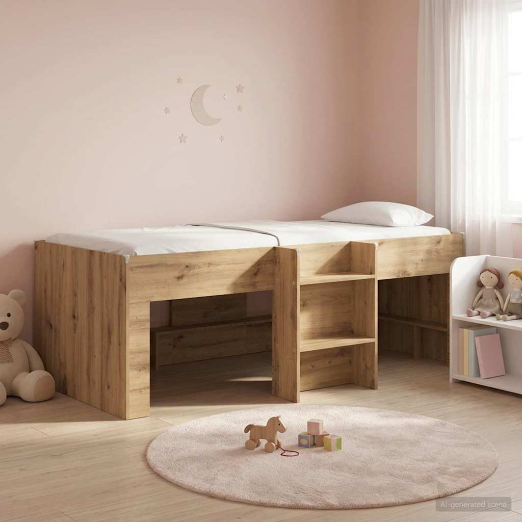 Letto Alto per Bambini Rovere Artigianale 193 x 96,1 x 68,5 cm | homemem39