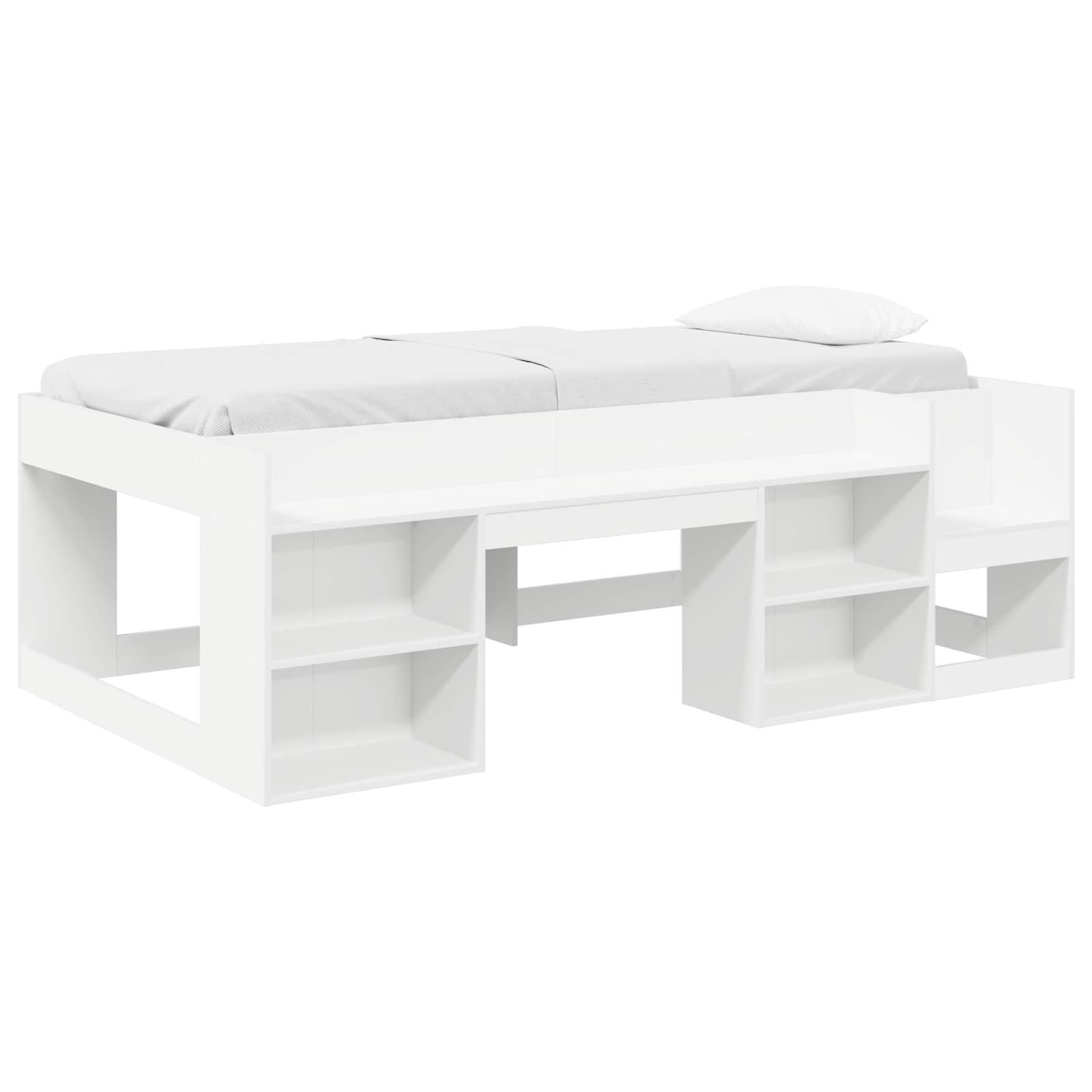 Telaio del letto con storage Bianco 80 x 200 cm | homemem39