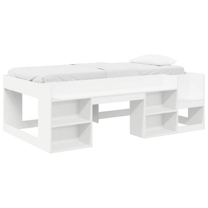 Telaio del letto con storage Bianco 80 x 200 cm | homemem39