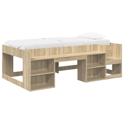 Telaio del letto con storage Rovere Sonoma 80 x 200 cm | homemem39