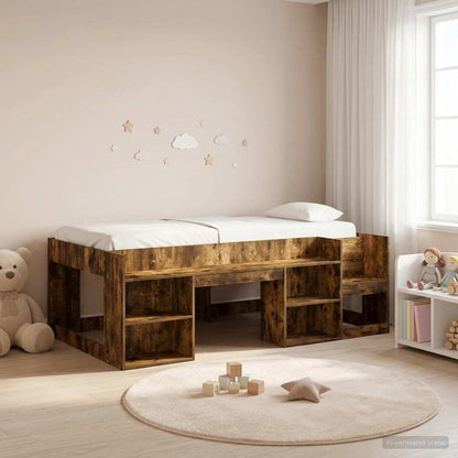 Telaio del letto con storage Rovere Fumo 80 x 200 cm | homemem39