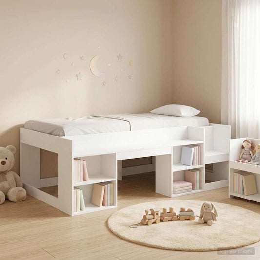 Telaio del letto con storage Bianco 90 x 200 cm | homemem39