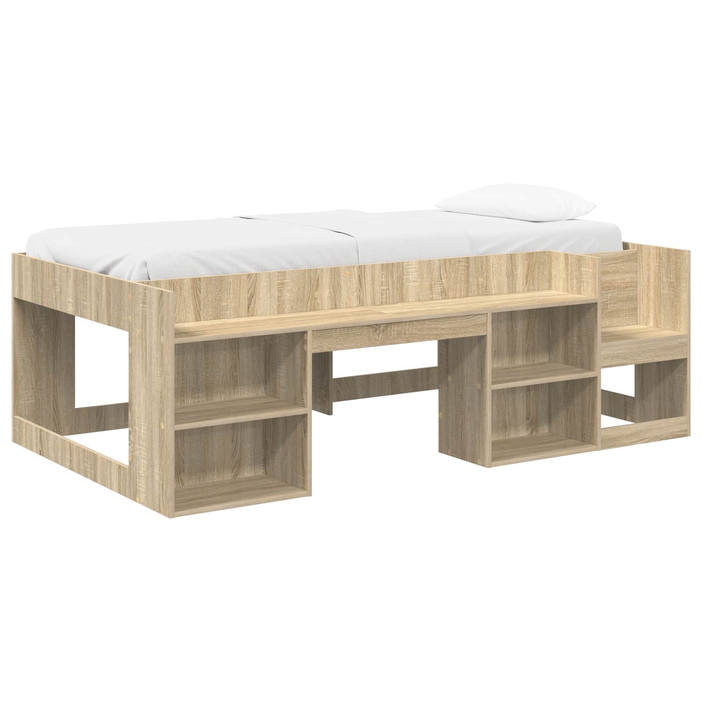 Telaio del letto con storage Rovere Sonoma 90 x 200 cm | homemem39