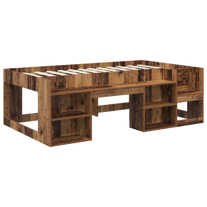 Telaio del letto con storage Legno antico 90 x 200 cm | homemem39