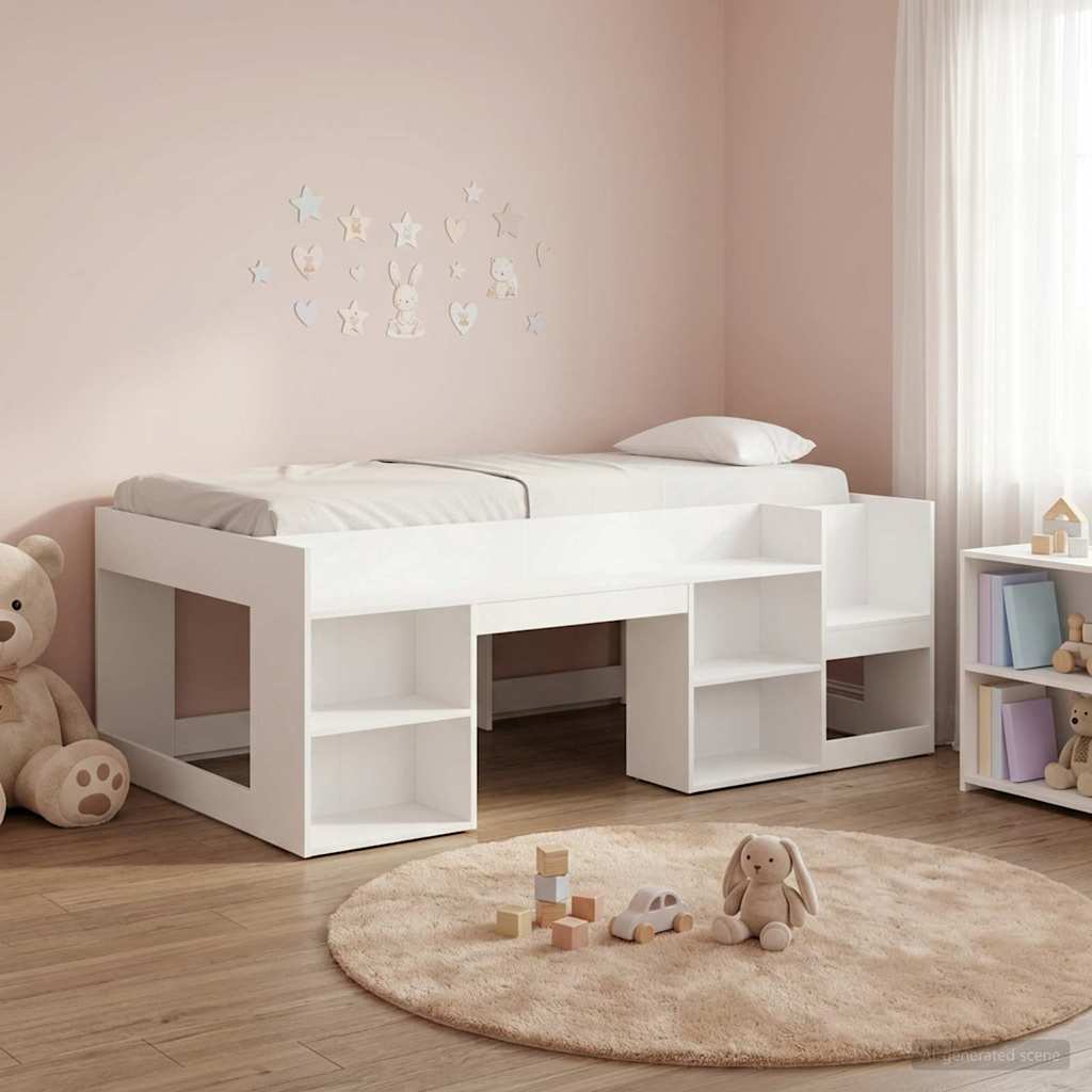 Telaio del letto con storage Bianco 98.5 x 200 cm | homemem39