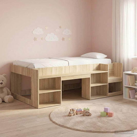 Telaio del letto con storage Rovere Sonoma 98.5 x 200 cm