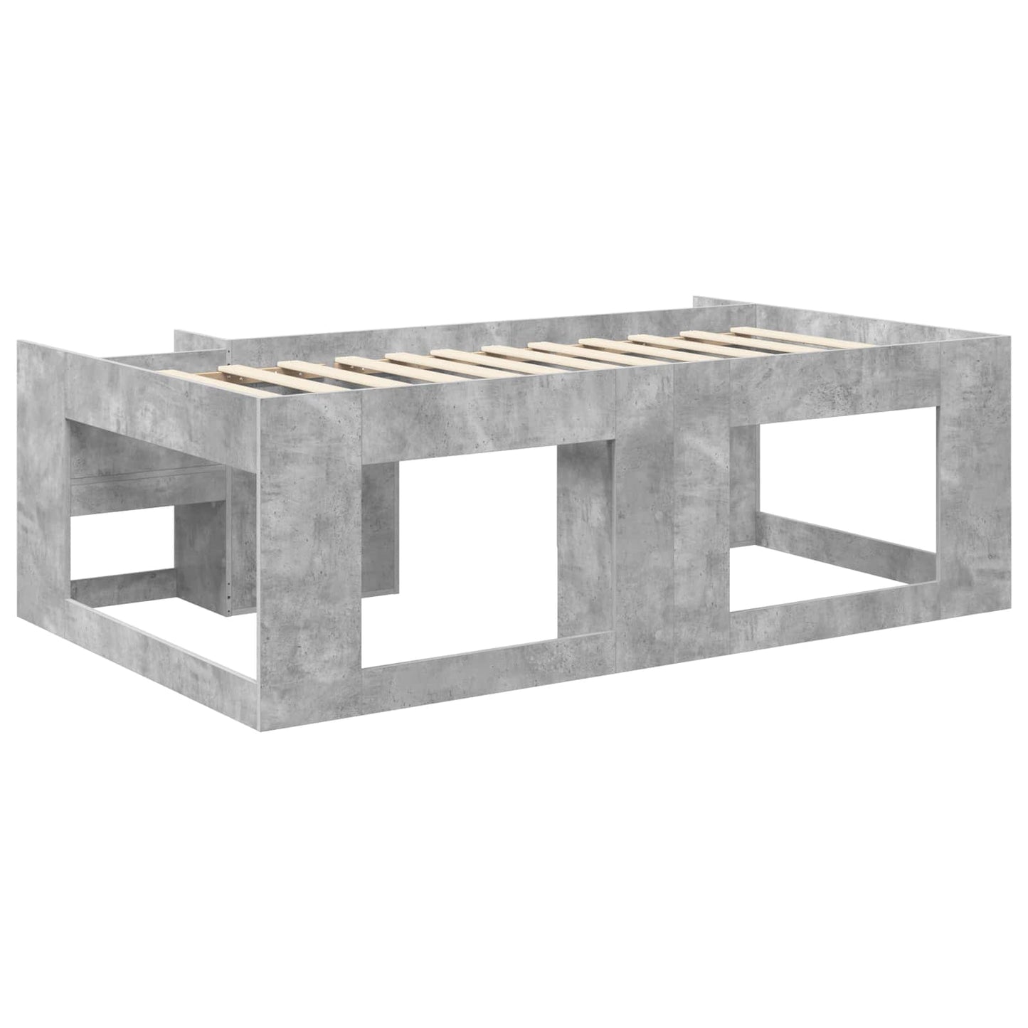 Telaio del letto con storage Grigio Cemento 98.5 x 200 cm | homemem39