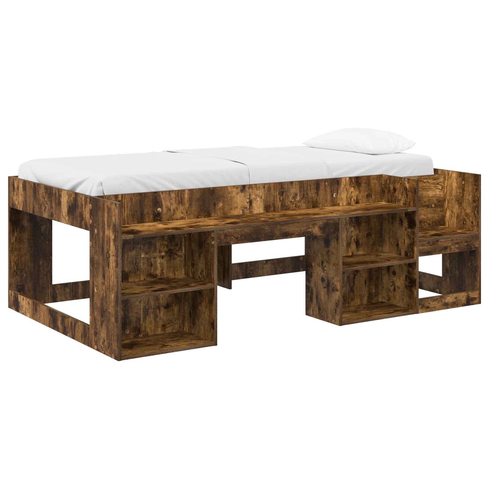 Telaio del letto con storage Rovere Fumo 98.5 x 200 cm | homemem39