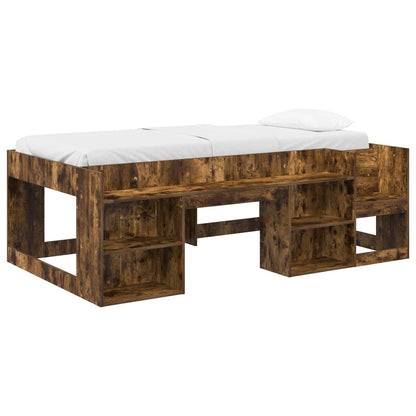 Telaio del letto con storage Rovere Fumo 98.5 x 200 cm | homemem39