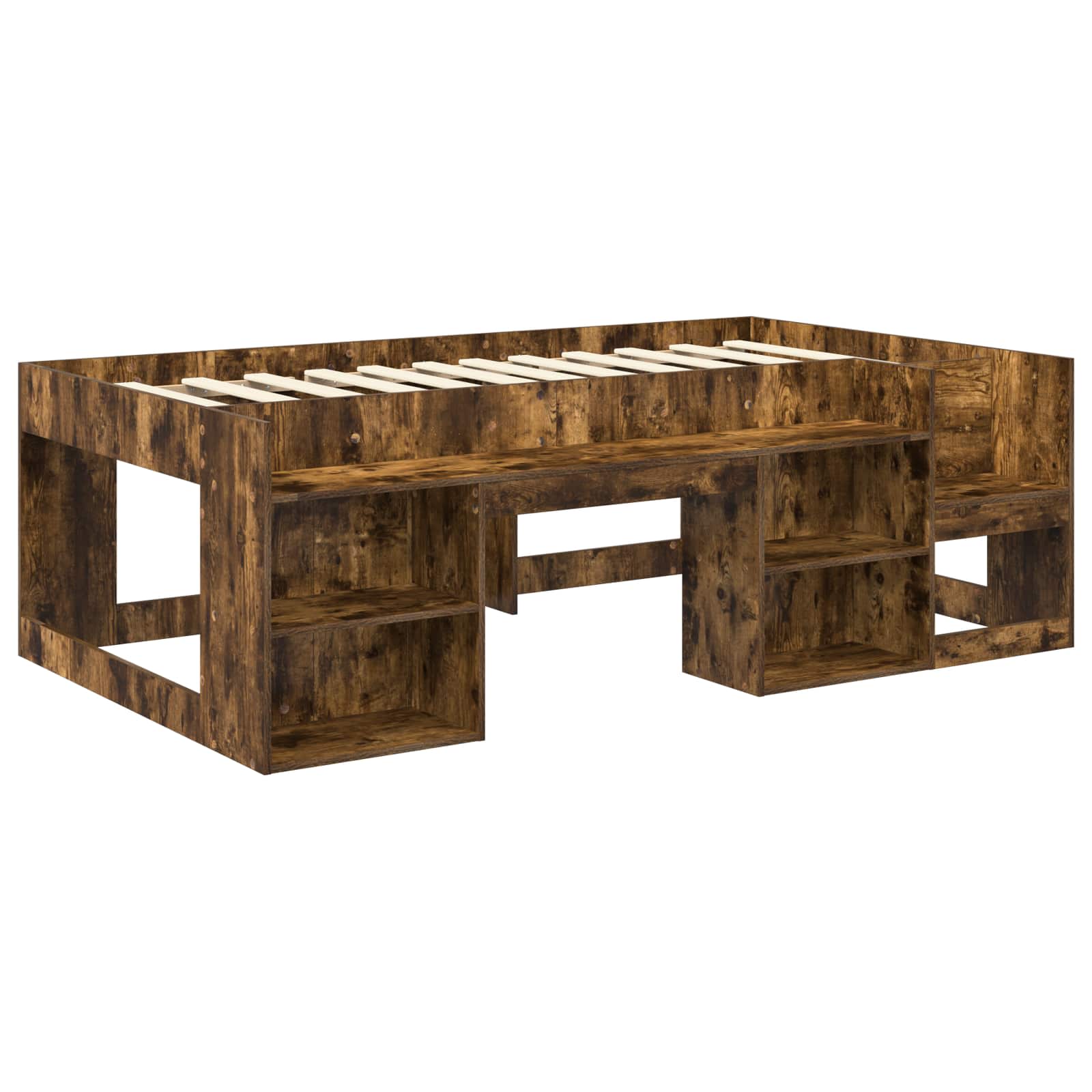 Telaio del letto con storage Rovere Fumo 98.5 x 200 cm | homemem39
