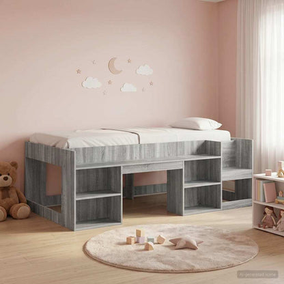 Telaio del letto con storage Sonoma grigio 98.5 x 200 cm | homemem39