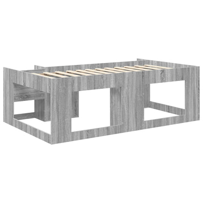 Telaio del letto con storage Sonoma grigio 98.5 x 200 cm | homemem39