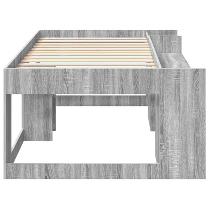 Telaio del letto con storage Sonoma grigio 98.5 x 200 cm | homemem39
